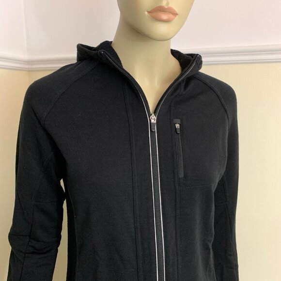 ICEBREAKER GT 260 midweight 98 merino spandex zip pockets full zip Hood jacket S - Picture 4 of 15